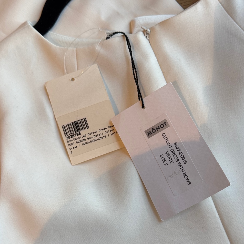 Monot Elegant White Backless Dress w/ TAGS - Picture 10 of 10